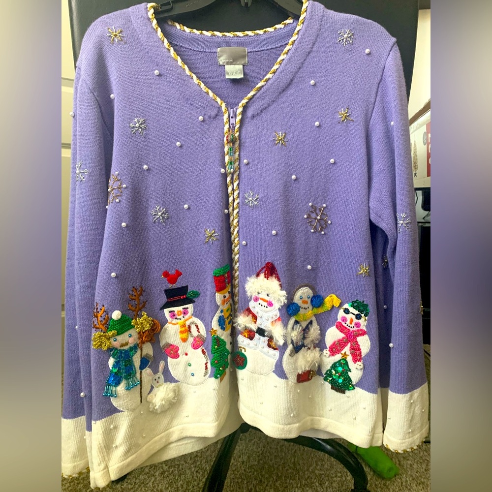 Purple berek Christmas Sweater